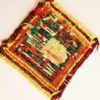 Handgewebter persischer Kilim-Untersetzer mit gelbem Löwen-Design