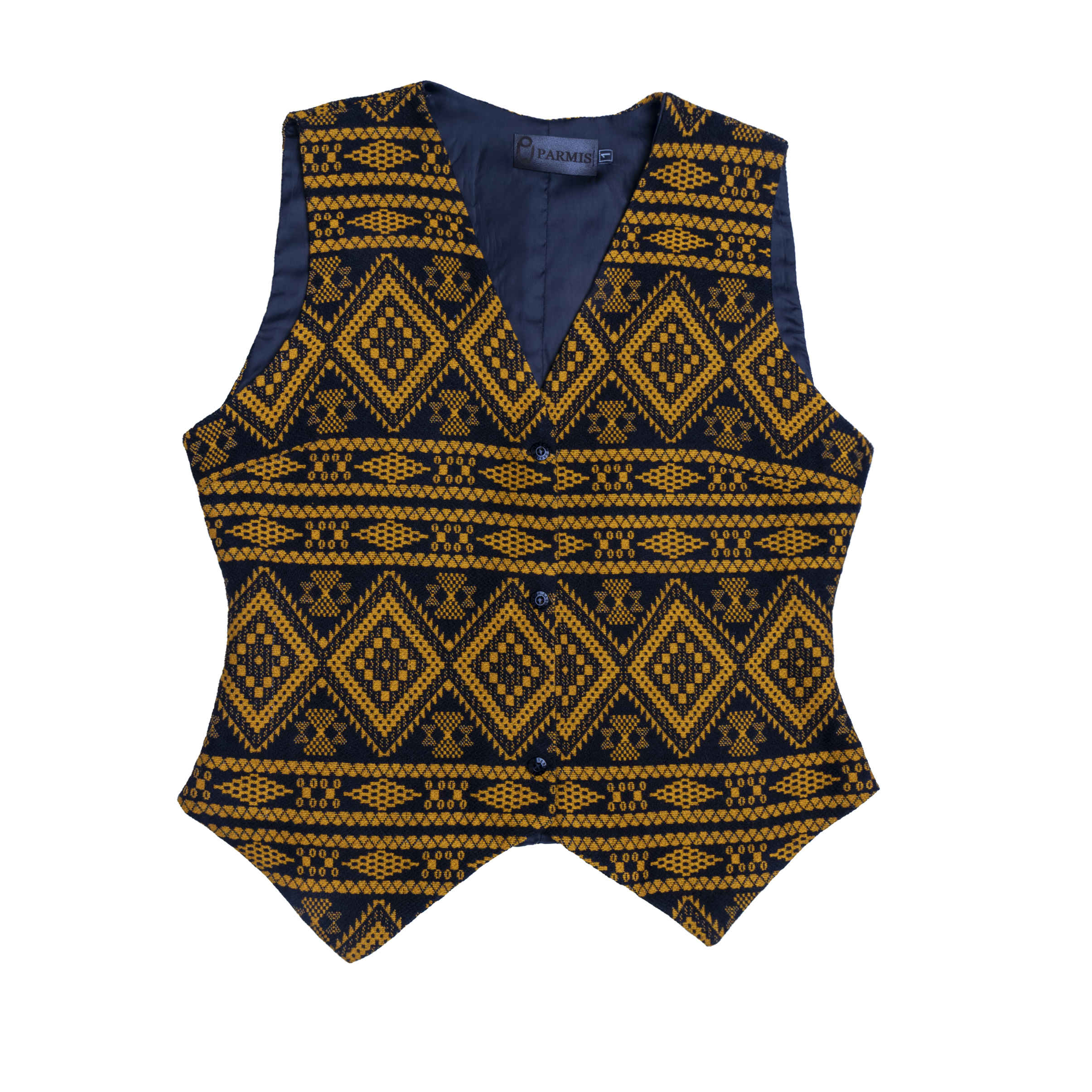 Vollgefütterte bestickte Damenweste mit Balochi-Design