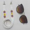 Brillenband – Besticktes Blumen-Design