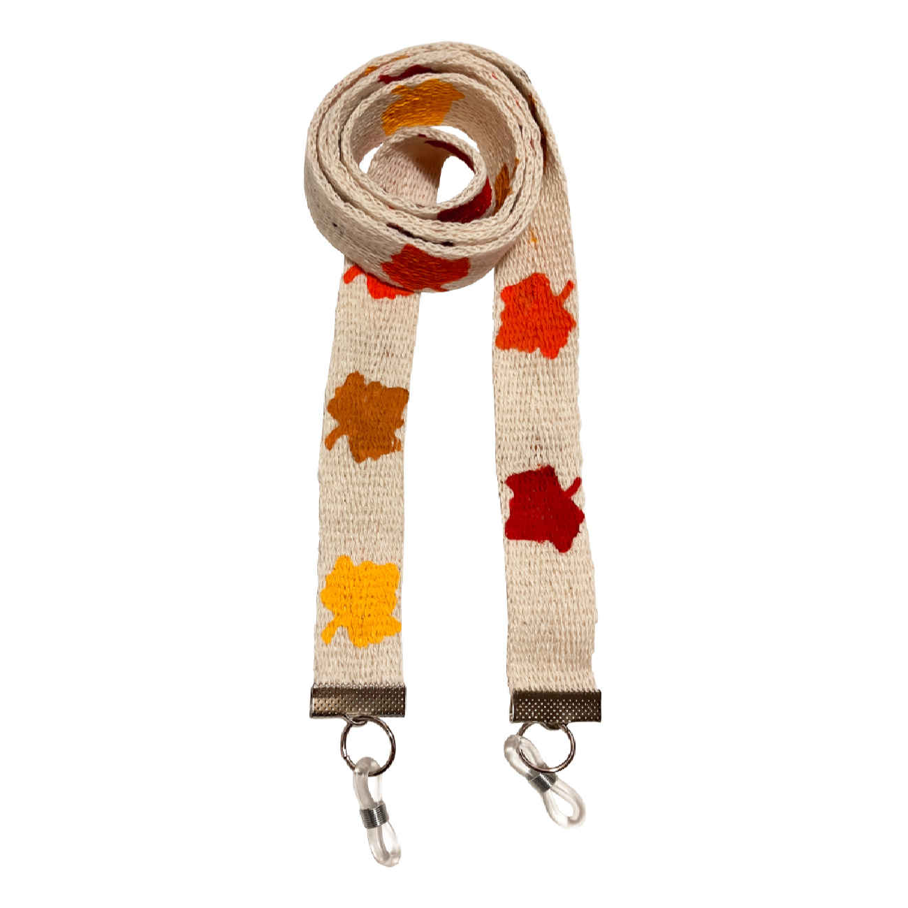 Brillenband – Fallblätter-Creme-Design