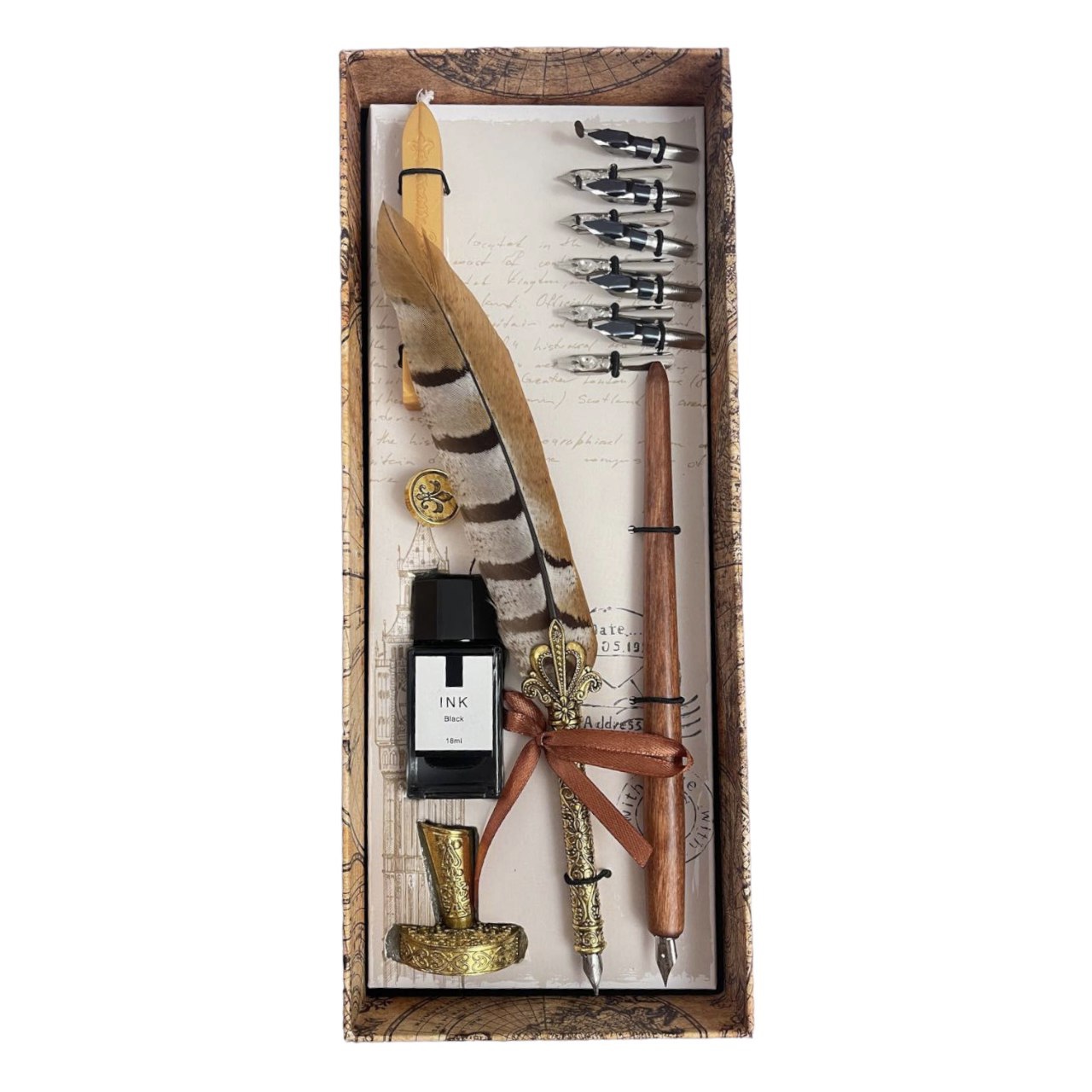 Fasanenfeder-Set im königlichen Design