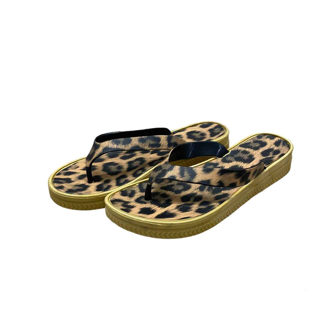 Flip Flop Zehenschlappen mit Leopardenmuster für Damen