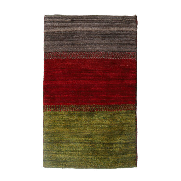 Echter persischer Gabbeh-Wollteppich handgewebt in Fars geometrisch