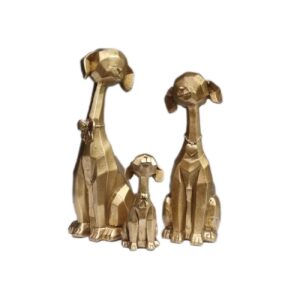 Dekorative Geometrische Mammut Cubismus Figur 4-teilig – Künstlerisch