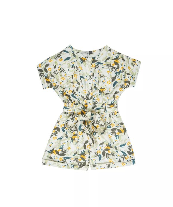 Baby Mädchen Romper mit Blätter Design