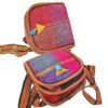 Handgefertigte persische Jajim-Schultertasche in Rosa