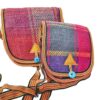 Handgefertigte persische Jajim-Schultertasche in Rosa