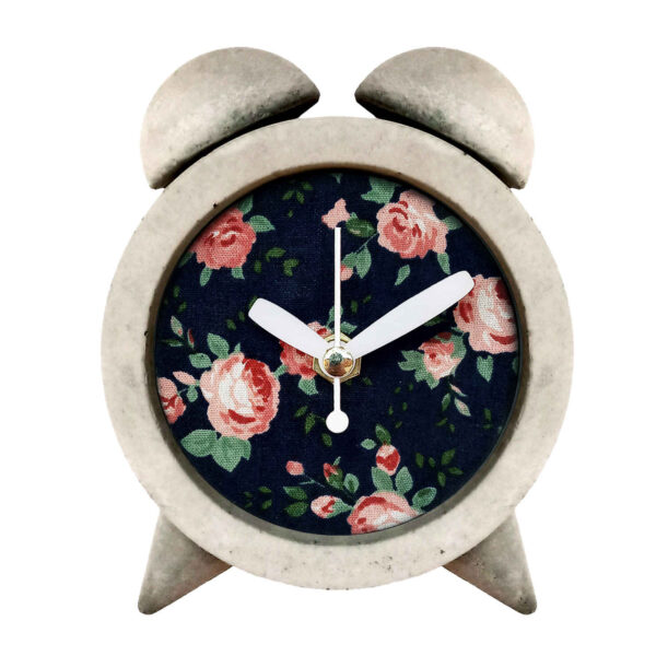 Handgefertigte Beton-Zwilling-Glocken-Uhr für Heim & Büro