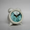 Handgefertigte Beton-Zwilling-Glocken-Uhr mit Marmor-Design