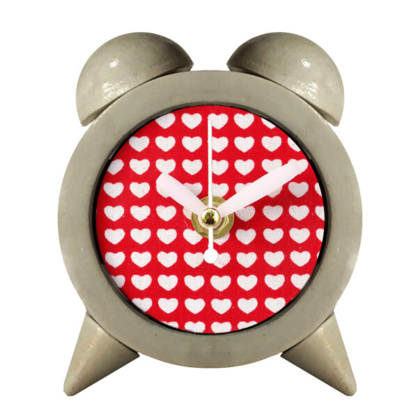 Handgefertigte Beton-Zwilling-Glocken-Uhr für Heimdekoration