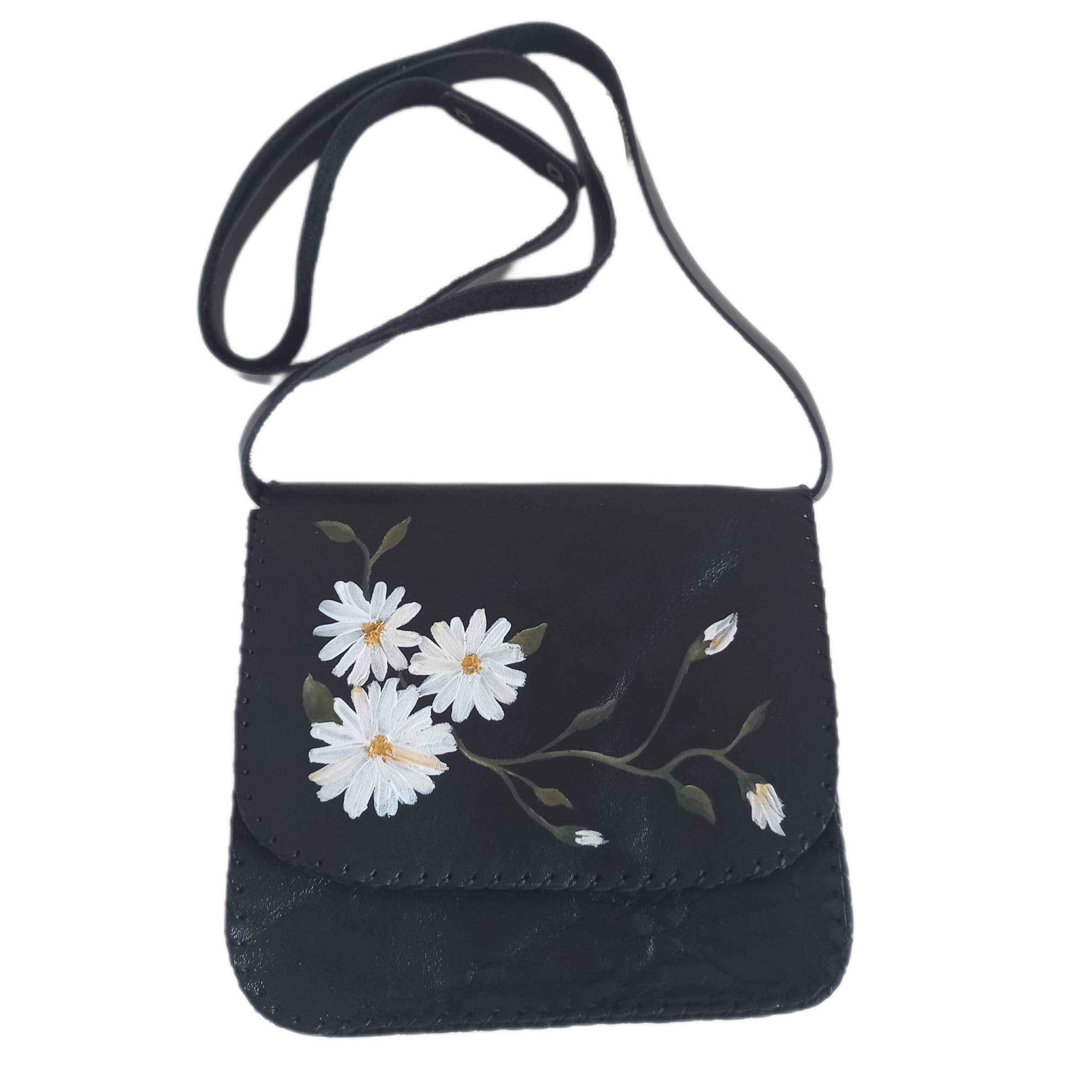 Handgefertigte Crossbody Schultertasche mit Leder - Damen Edition