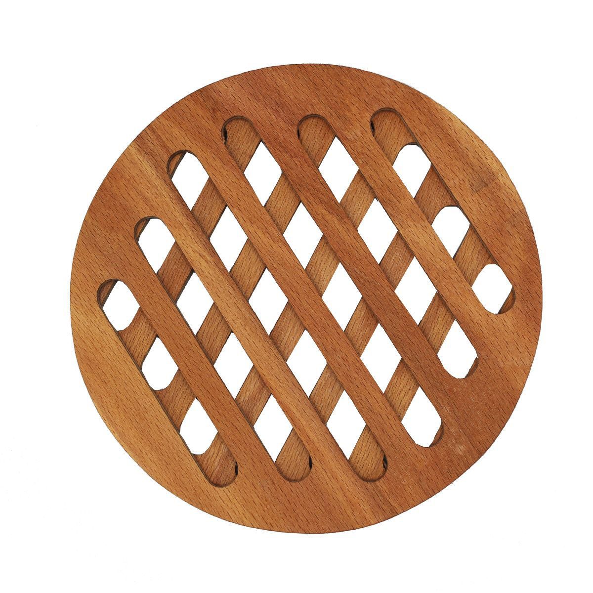 Vintage Teakholz-Gitter-Untersetzer, handgefertigt für heiße Töpfe