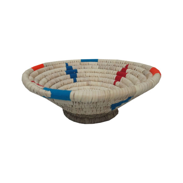 Persischer handgewebter Palmblatt-Korb in runder Form