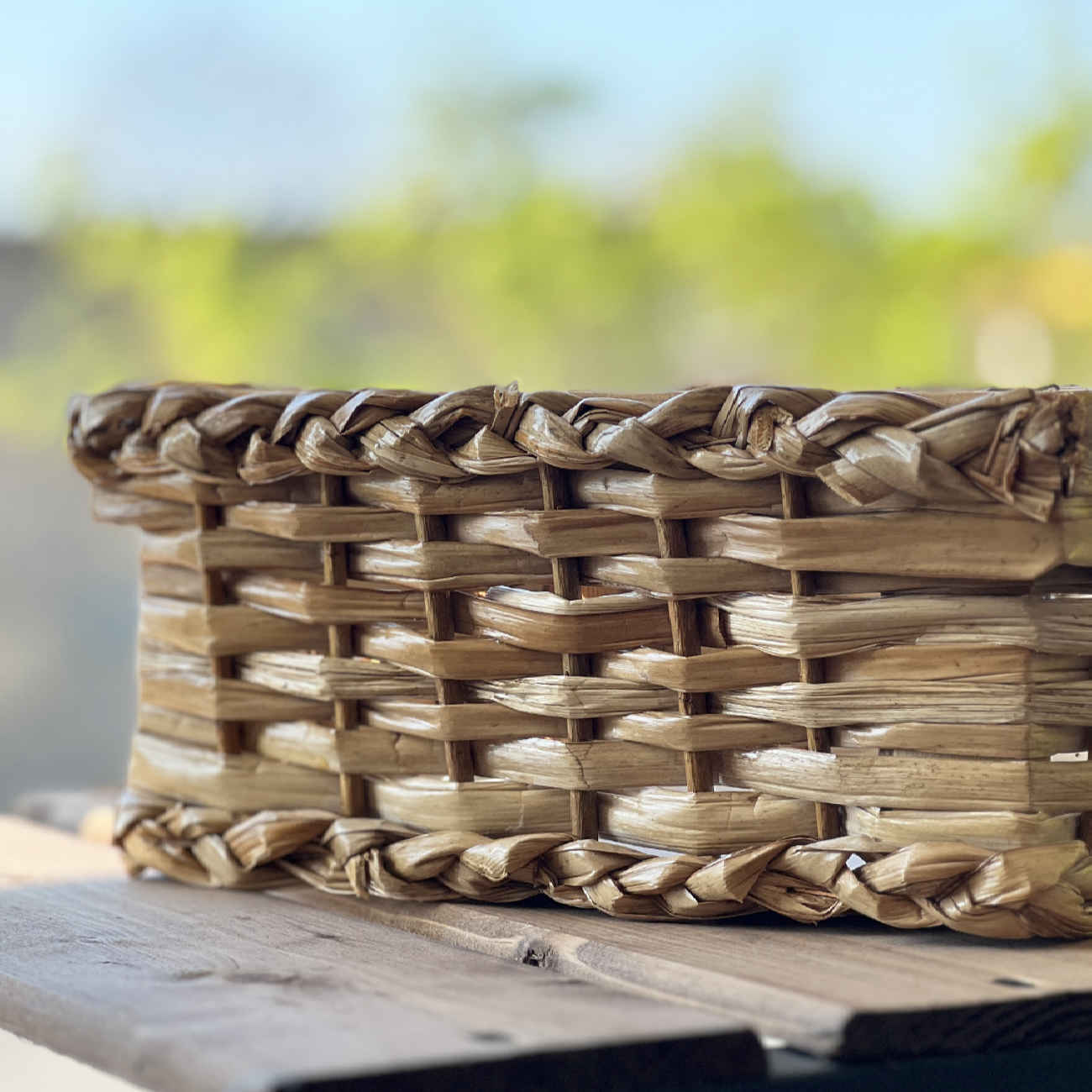 Handgewebter Aufbewahrungskorb für Regale