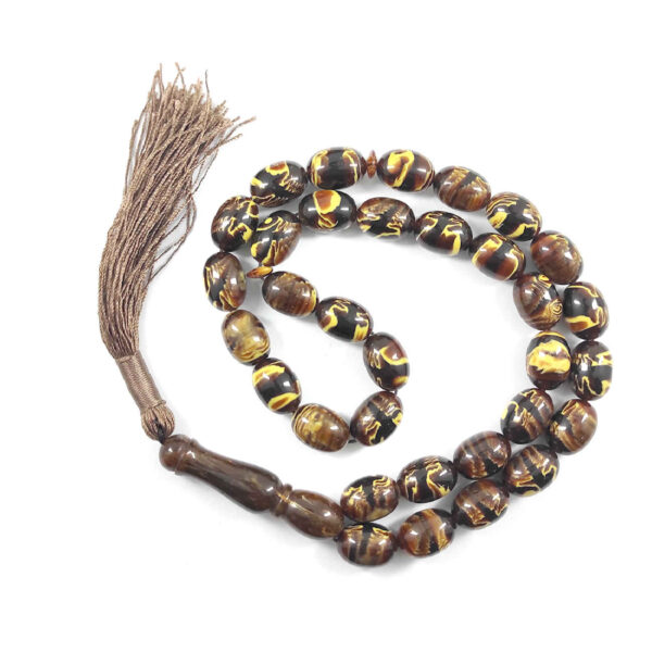 Islamischer Sandalus-Harz Rosenkranz mit 33 Gebetsperlen Tasbih gefertigt