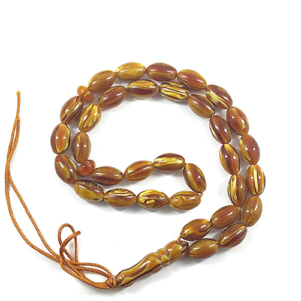 Islamischer Sandalus-Harz Rosenkranz mit 33 Gebetsperlen Tasbih dunkel gefertigt