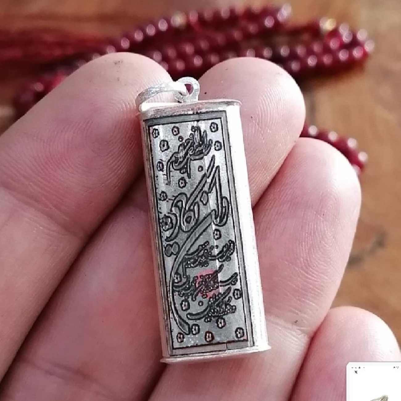 Islamisches Silberanhänger mit Hirz von Imam Jawad (A.S) für Schia-Muslime