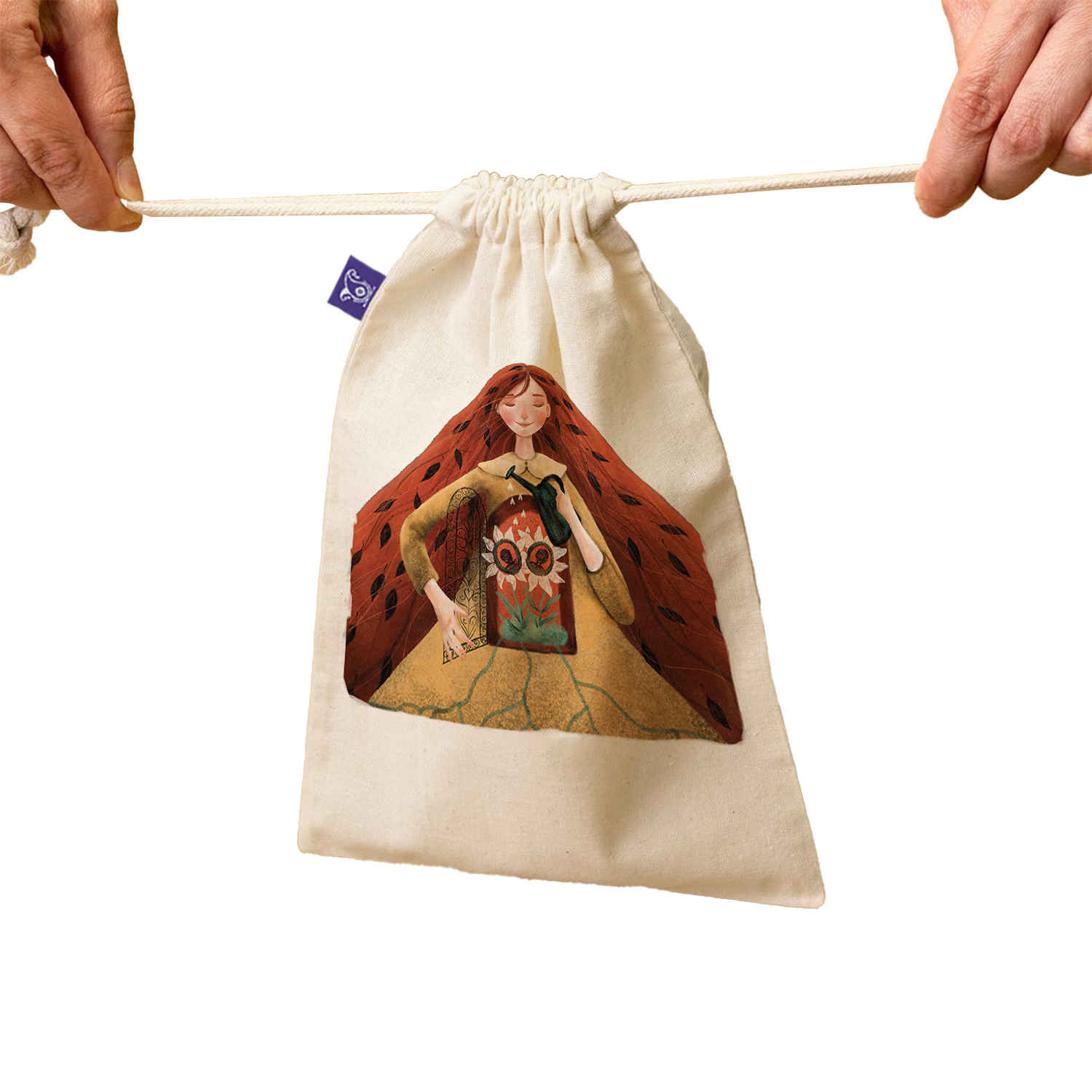 Baumwoll-Aufbewahrungstasche mit Kordelzug – Umweltfreundlich und wiederverwendbar für frischere Brote