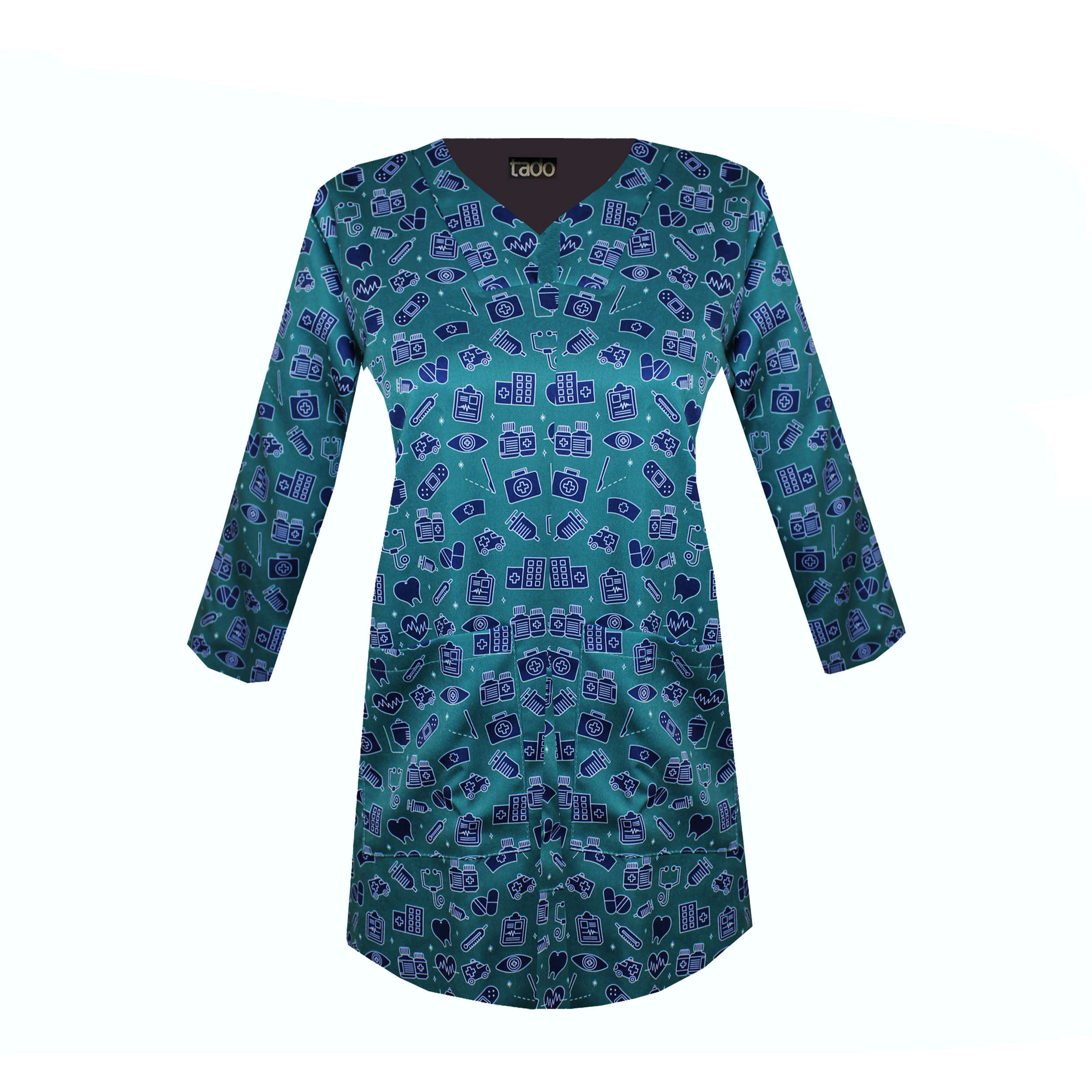 Damen-V-Ausschnitt Medizinische Scrub-Uniform – Elegant & Vielseitig