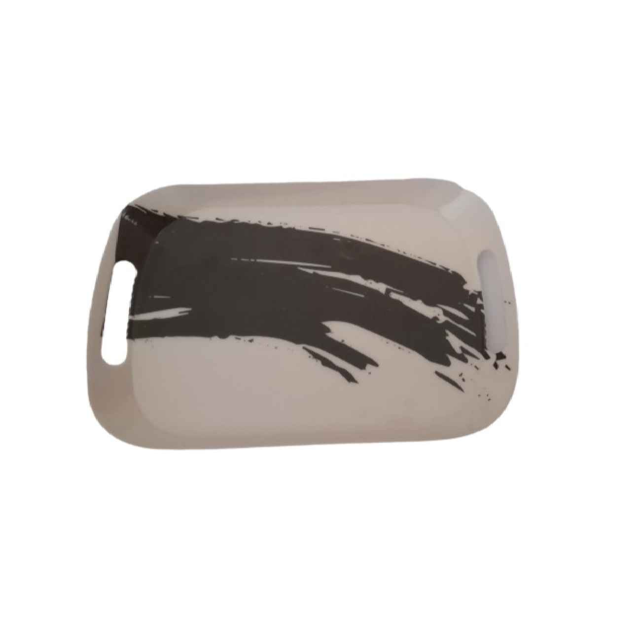 Melamin-Serviertablett, langlebig & leicht, abstraktes Design