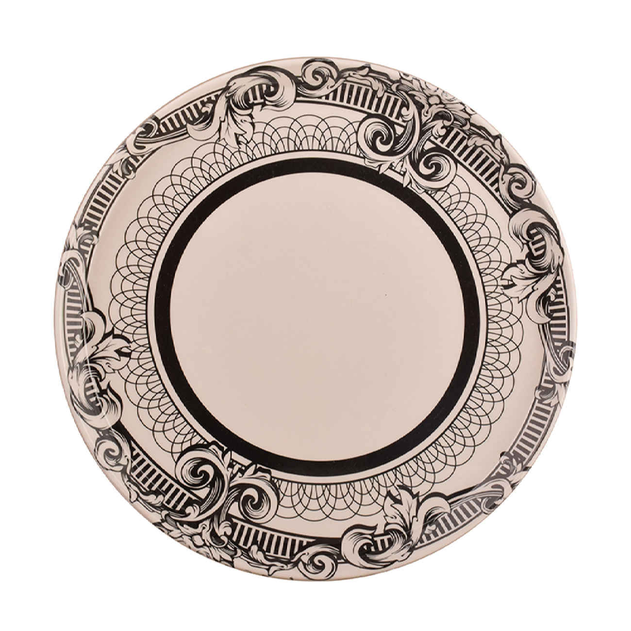 Melamin-Tablett, rund, zum Servieren von Getränken, Blumendesign