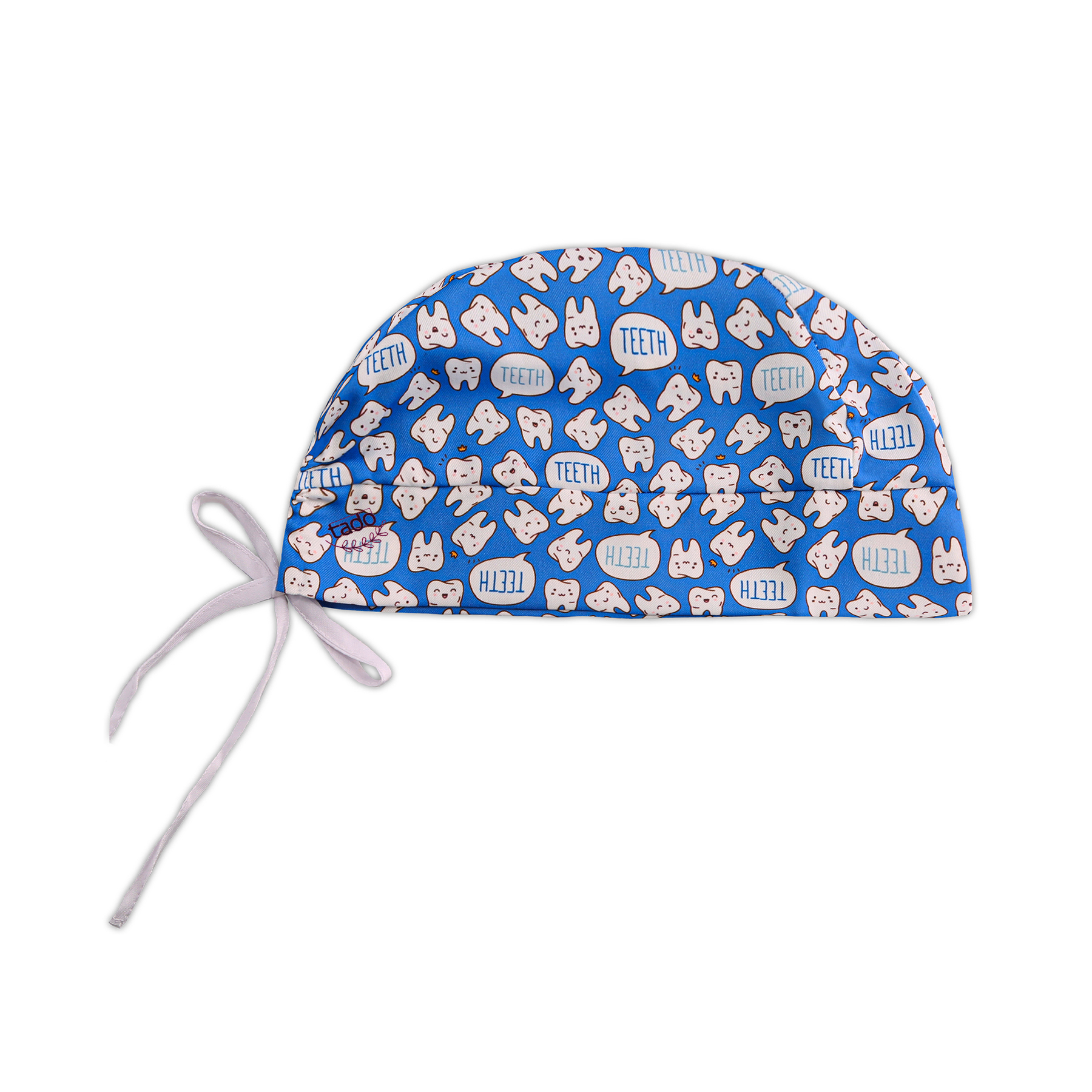 Herren-Blaues Zahnmedizinisches Scrub-Oberteil & Mütze Set – Professionell & Praktisch