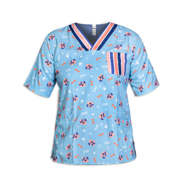 Herren-V-Ausschnitt Veterinär-Scrub-Oberteil – Bequem & Modern