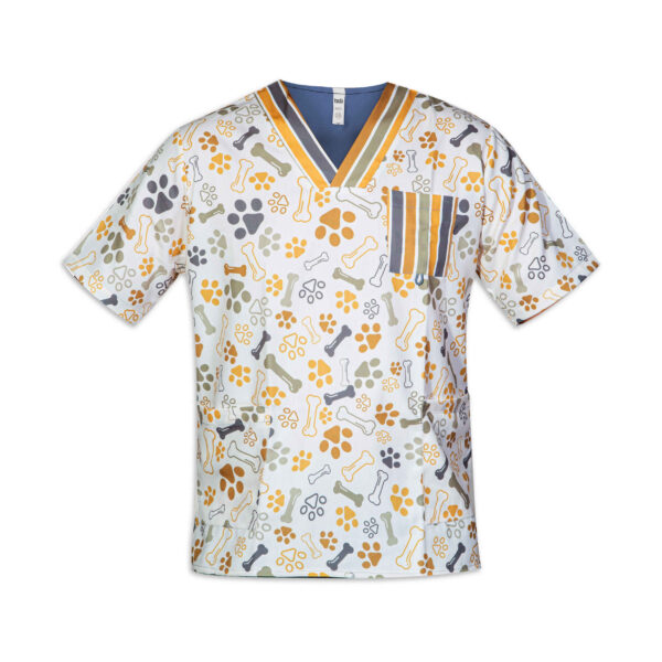 Herren-Veterinär-Scrub-Oberteil – Strapazierfähig & Funktional