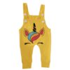 Neugeborenen Outfit Set von 3 mit Einhorn Design Gelb