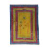 Original echter persischer Gabbeh-Wollteppich handgewebt gelb