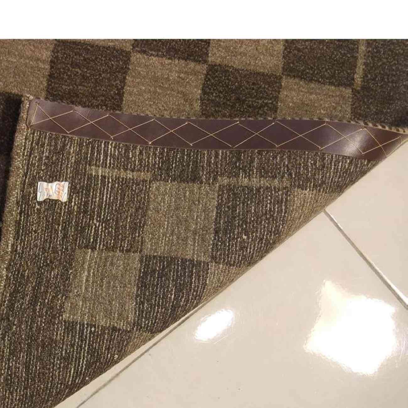 Authentischer echter persischer Gabbeh-Wollteppich handgewebt in Fars grün