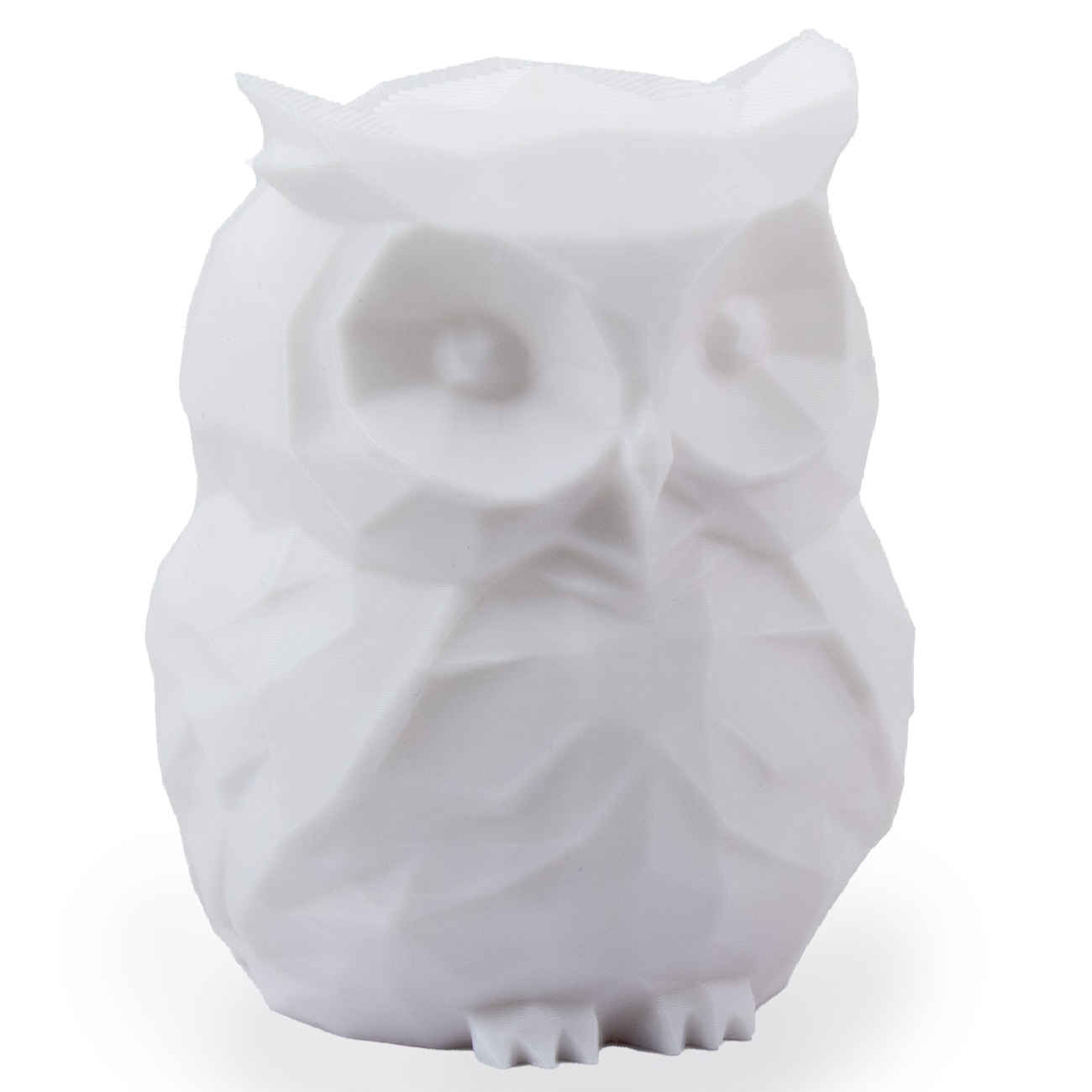 Dekorative Weiße Eulen Figur als Geschenk – Keramik-Vogel-Skulptur