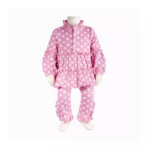 Baby Mädchen Langarm Herz Design Pyjama Set