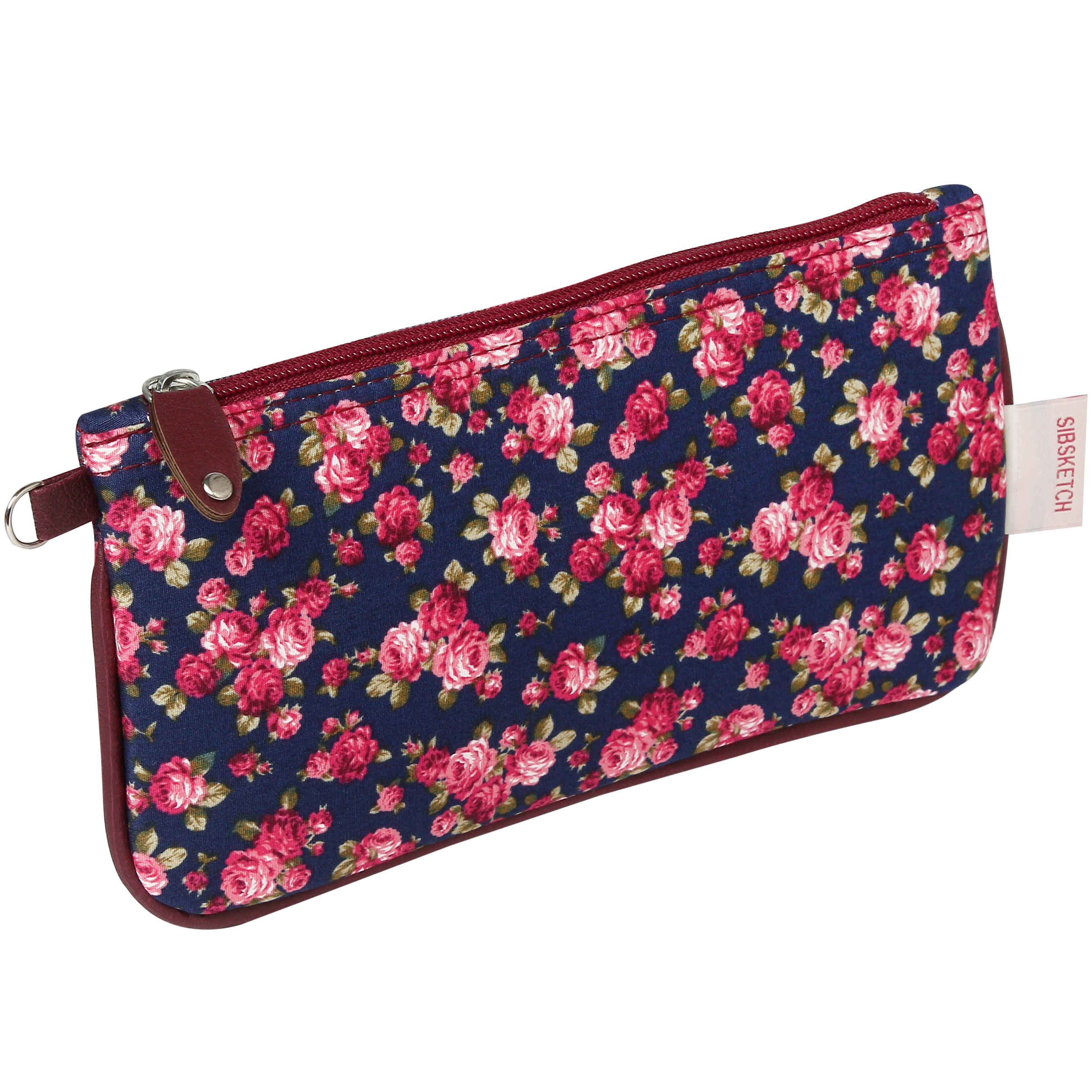 Bleistifttasche Floral Design für Schule & Büro mit Handgelenkband