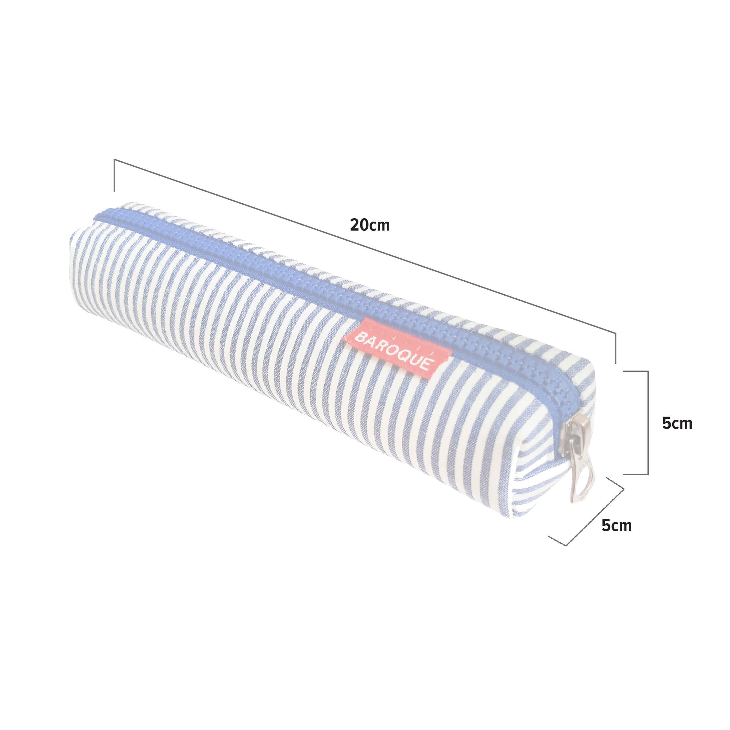 Bleistifttasche Streifen Design mit Reißverschluss Kleine Größe