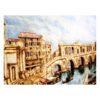 Handgeknüpfter persischer Bildteppich aus Tabriz, der Venedig darstellt