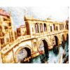 Handgeknüpfter persischer Bildteppich aus Tabriz, der Venedig darstellt