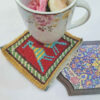Handgewebter persischer Kilim-Untersetzer mit Wiedehopf-Design