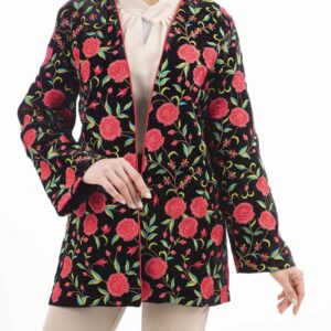 Persischer bestickter Manto für Frauen mit floralem Design