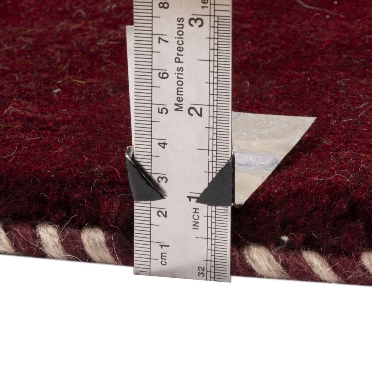 Original persischer Gabbeh-Wollteppich handgewebt in Fars braun floral