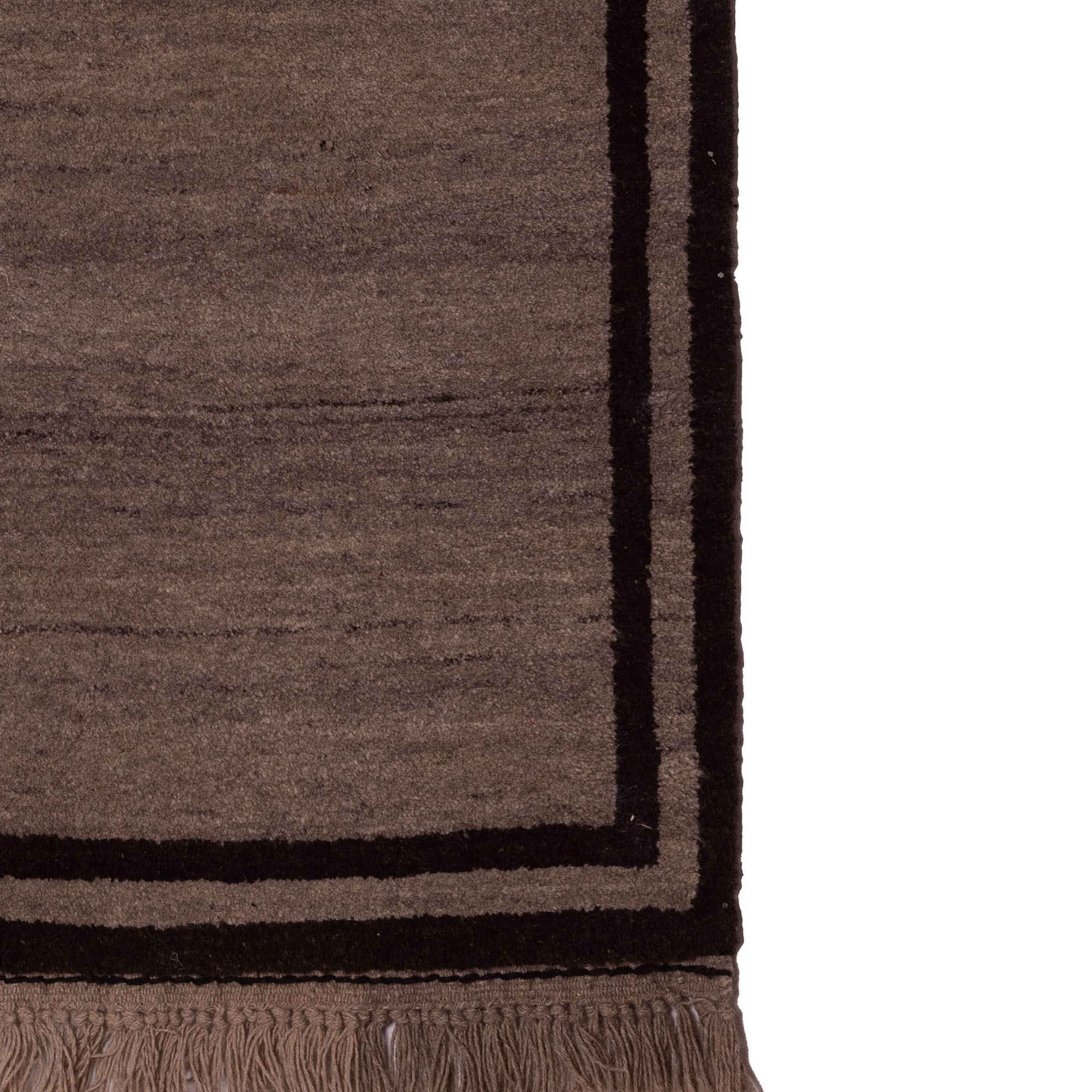 Echter persischer Gabbeh-Wollteppich handgewebt in Fars mit Rand orange