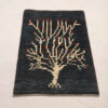 Original persischer Gabbeh-Wollteppich handgewebt in Fars rot floral