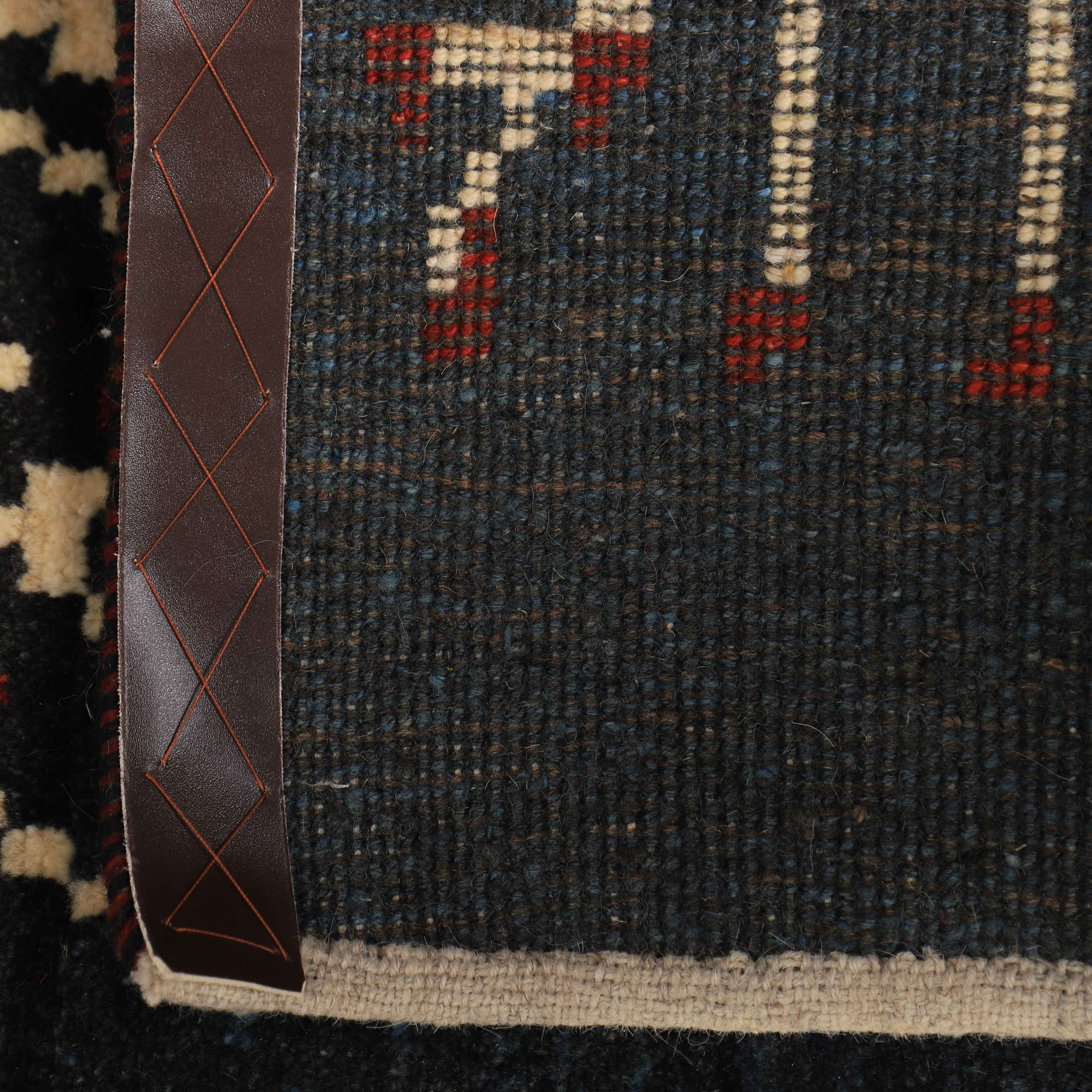 Original persischer Gabbeh-Wollteppich handgewebt in Fars rot floral