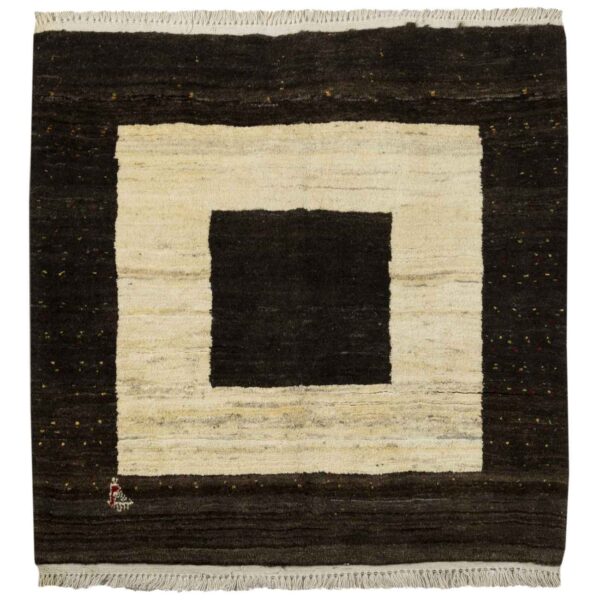 Original persischer Gabbeh-Wollteppich handgewebt in Fars Tiermotiven