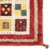 Original persischer Gabbeh-Wollteppich handgewebt in Fars mit Rand rot