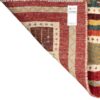Original persischer Gabbeh-Wollteppich handgewebt in Fars mit Rand rot