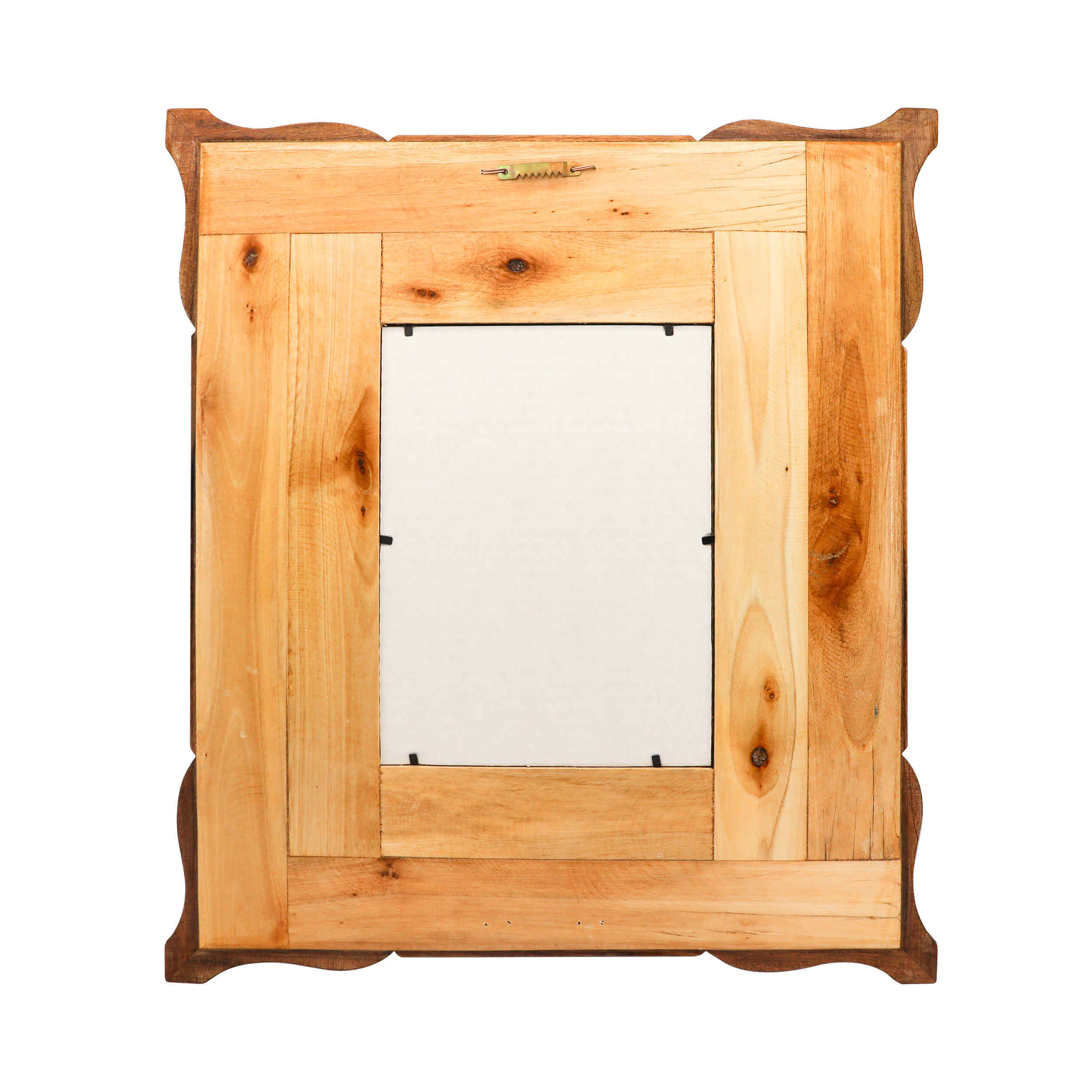 Persischer Holzspiegelrahmen – Khatamkari Pfauen- & Blumenmotive