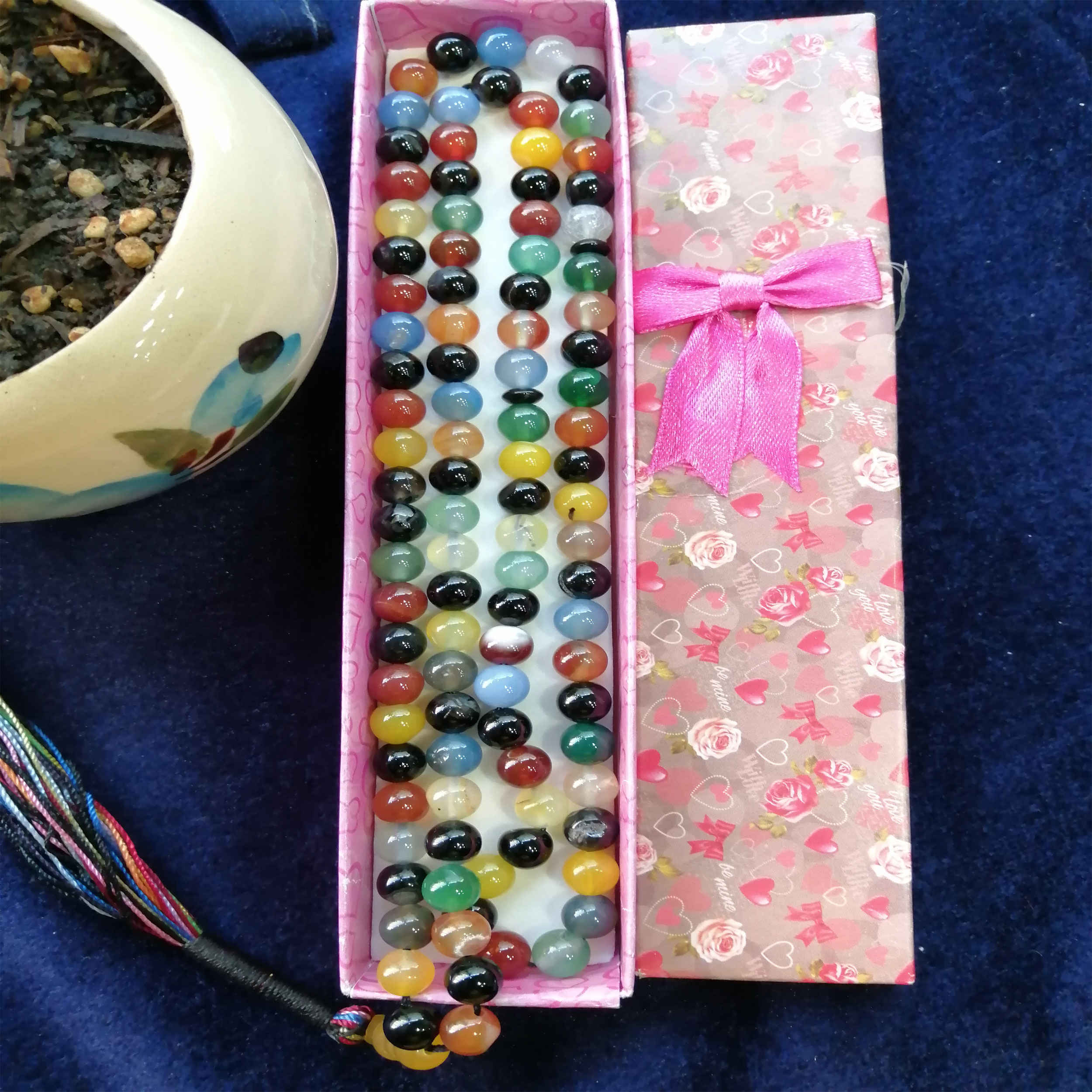 Islamischer Achat Rosenkranz mit 101 Gebetsperlen Tasbih Omolbanin gefertigt