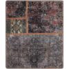Vintage persischer handgeknüpfter Patchwork-Teppich geometrisch