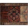 Vintage persischer handgeknüpfter Patchwork-Teppich braun
